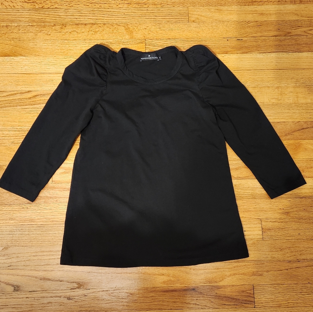 Tuckernuck Pomander Place Black Vesty Long Sleeve Crewneck Size Medium - Picture 3 of 6